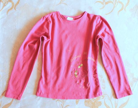 Yigga * LANGARMSHIRT mit Stickerei & Pailletten Pink 134
