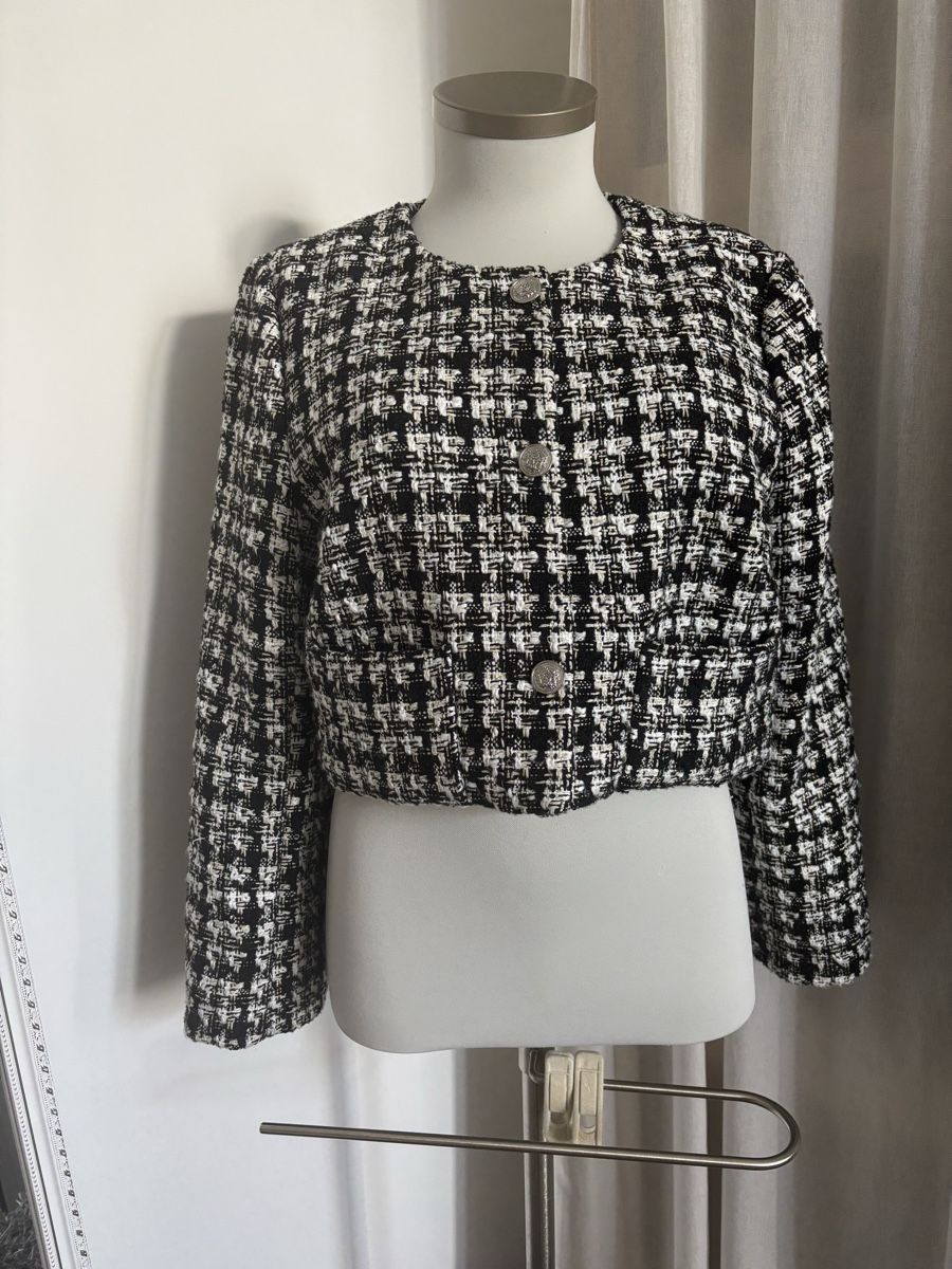 H&M Giacche: Schicke Tweed Jacke schwarz weiss Gr. M – Nuovo (secondo la descrizione) da Bäretswil venduto da Viechel