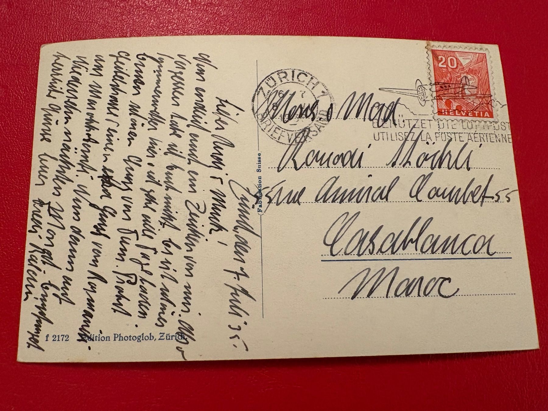 Cartoline postali: 1935 Zürich Sonnenquai – Usato da St-Légier-Chiésaz venduto da Theo006 1