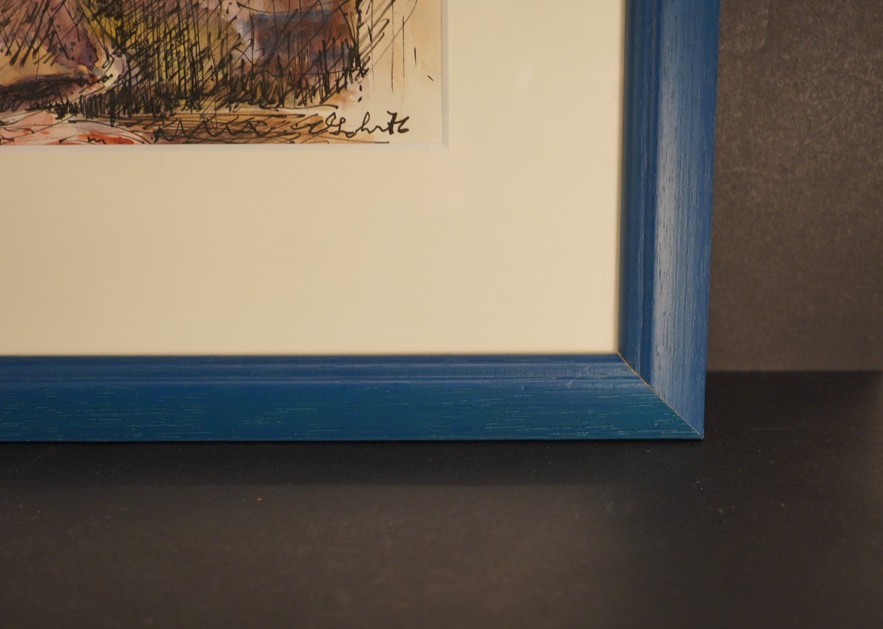 Gemälde: Original Aquarell Clown Mischtechnik (MA308) – Gebraucht aus Basel von B.W.B. 2