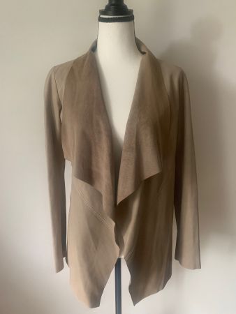 dacute Lederjacke Gr. 36 aus Ziegen Glattleder beige braun