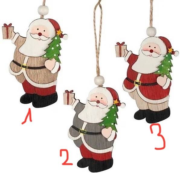 Tutte le decorazioni: Baumschmuck Weihnachtsmänner 9cm Holz – Nuovo e nell'imballaggio originale da Basel venduto da Seifehuesli