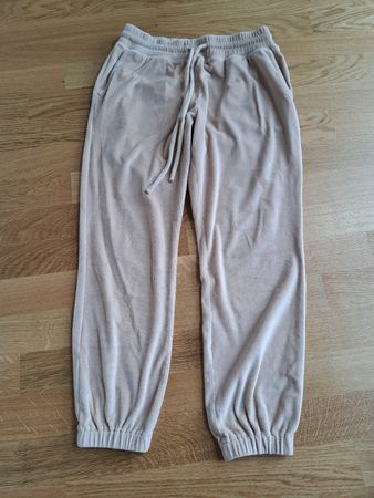 Trainerhose samt beige Grösse XS