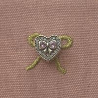 Silber 925 Herz Charms Fliege