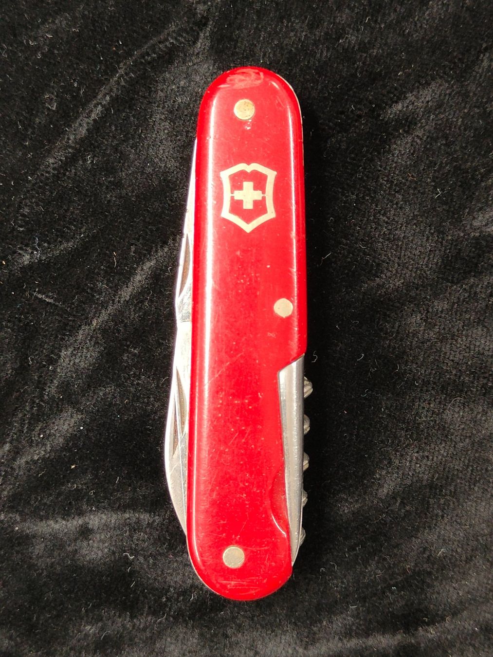 Victorinox Coltelli tascabile: Original Schweizer Offiziersmesser rot, VICTORINOX – Usato da Bauma venduto da SwissMilitaria