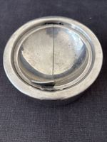 Aschenbecher Metall rund mit Deckel gebraucht