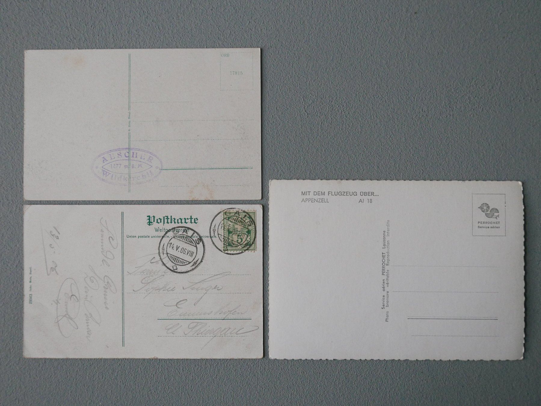 Cartoline postali: 3 ANTIKE ANSICHTSKARTEN GAIS MIT SÄNTIS WILDKIRCHLI APPENZEL – Usato da Balgach venduto da Zwischenraum 1