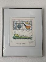 Leslie G. Hunt – Original-Farbradierung „Kleiner Golf-Baukas