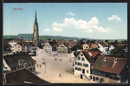 Amriswil, Teilansicht mit Kirche und Gas