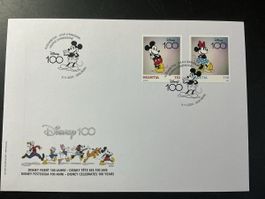 Disney 100 Special Cover with Mickey Mouse stamps