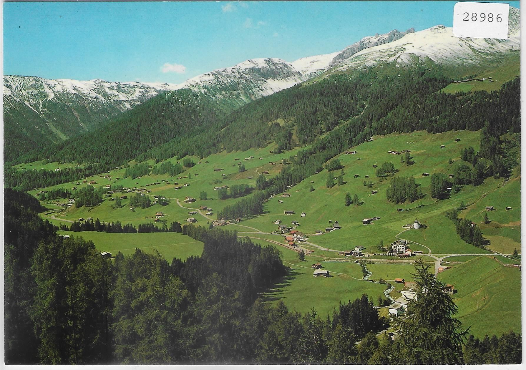 Cartoline postali: Frauenkirch bei Davos mit Längmatte – Usato da Ettingen venduto da Kartenplanet