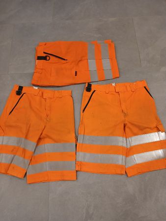 3x Arbeits-Shorts Gr. 42 Warnschutz Sommer ☀️ orange 