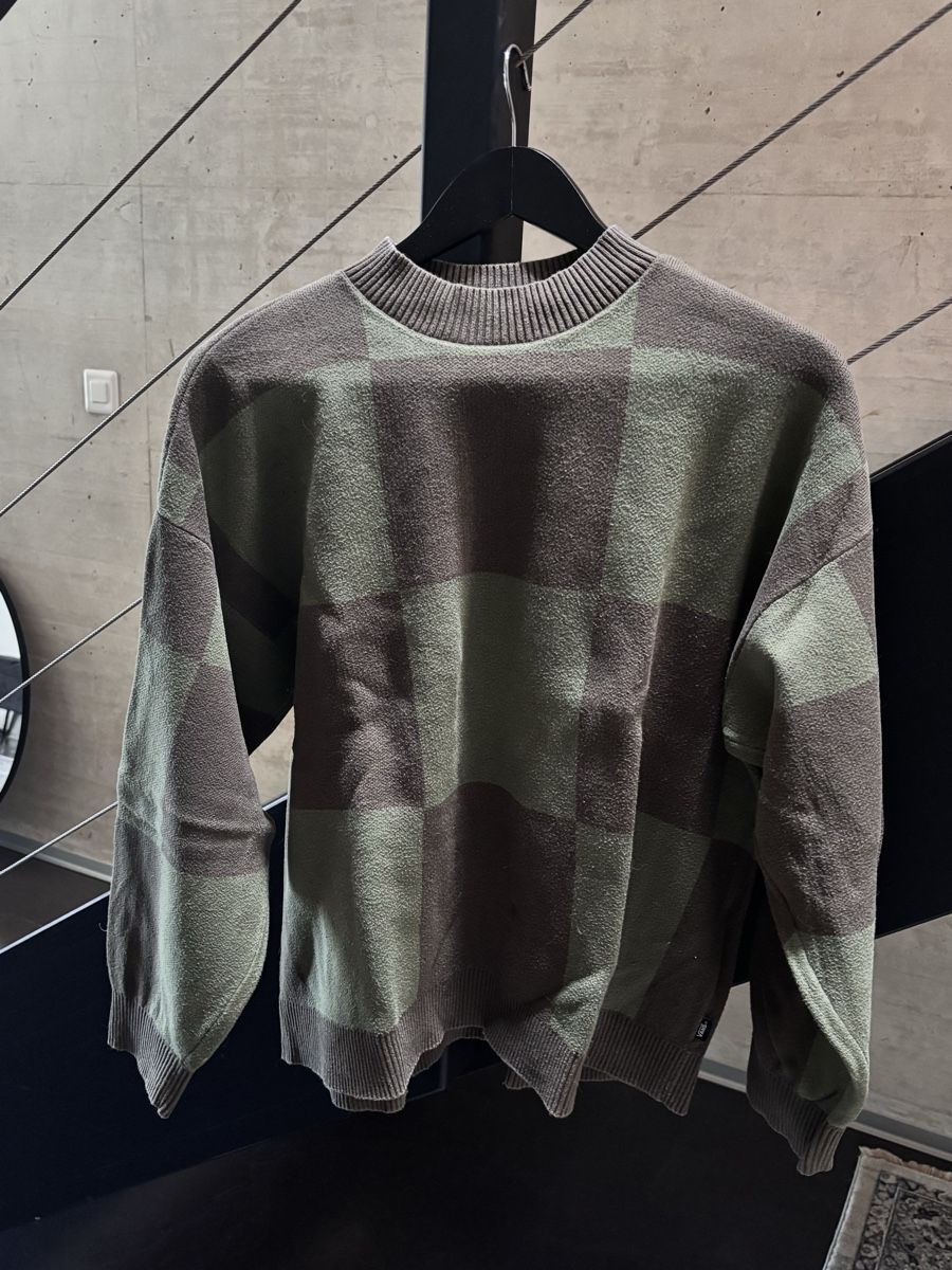 Maglioni & Felpe: Vans Pullover Checkered Green Brown Size M Used Condition – Usato da La Chaux-de-Fonds venduto da joa_jk5g