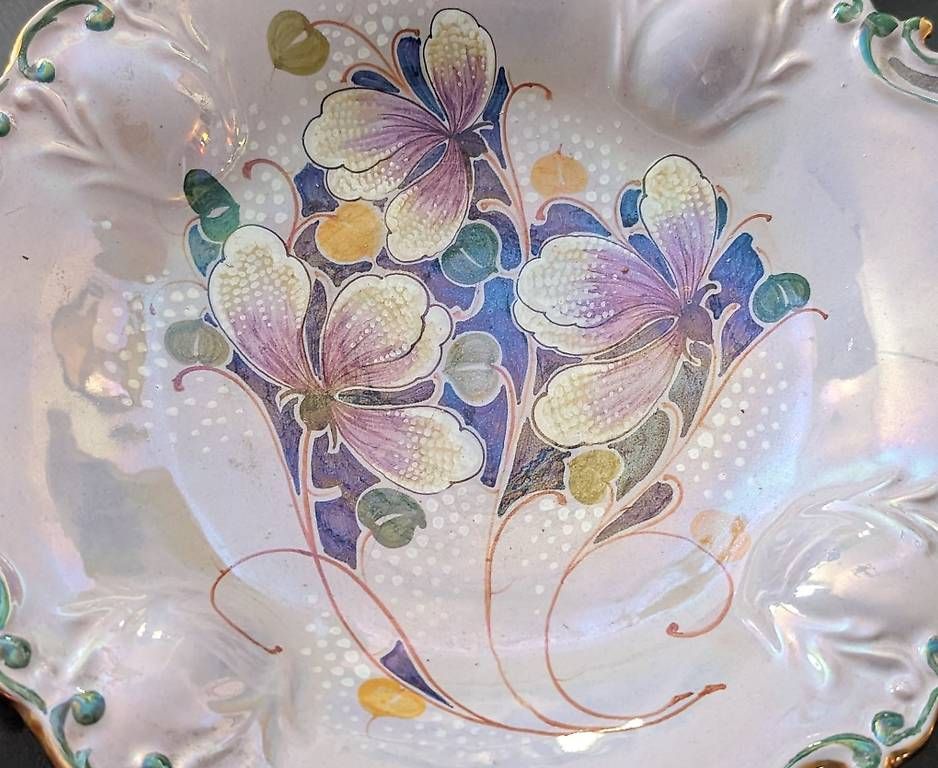 Piatti di portata: Grosse handbemalte Schale 40 x 31 cm – Usato da Ascona venduto da ArtRomantica 3