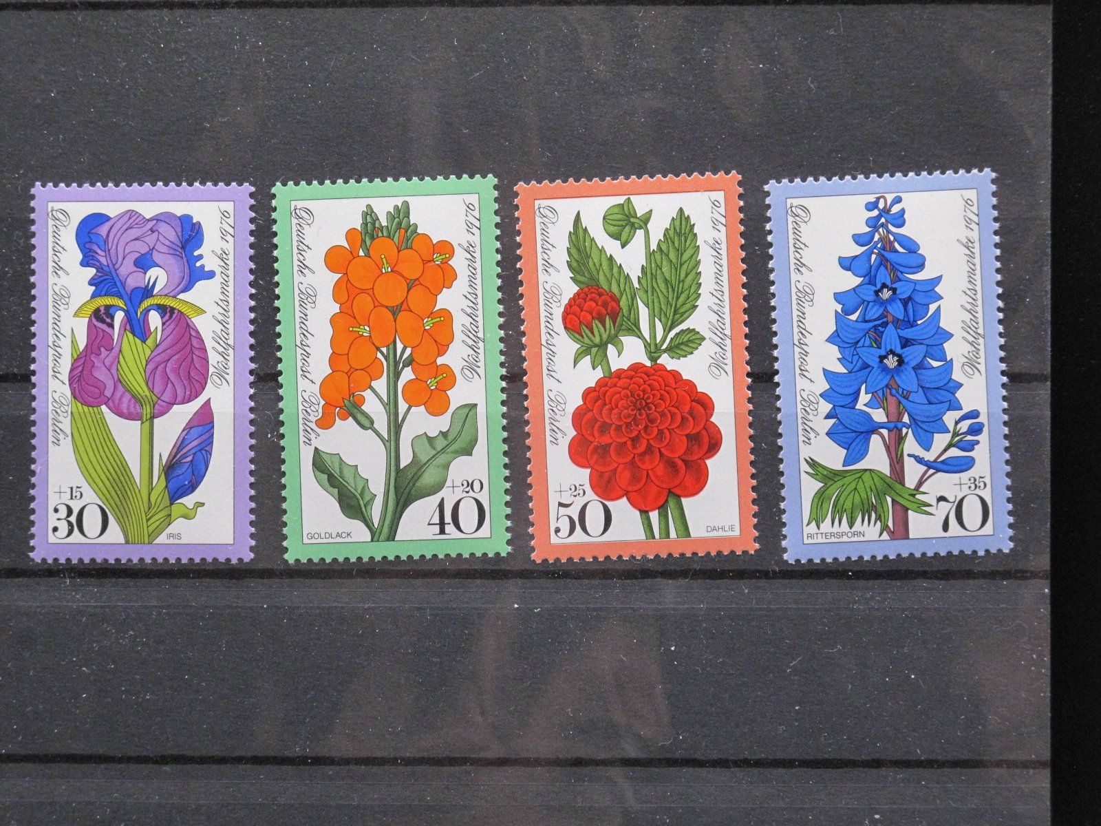 Alle Briefmarken: Berlin 1976 Gartenblumen ** – Gebraucht aus Wil SG von fva01