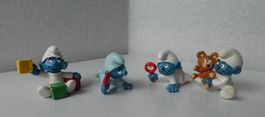 4 Babyschlümpfe Schlümpfe Baby Schleich 80er