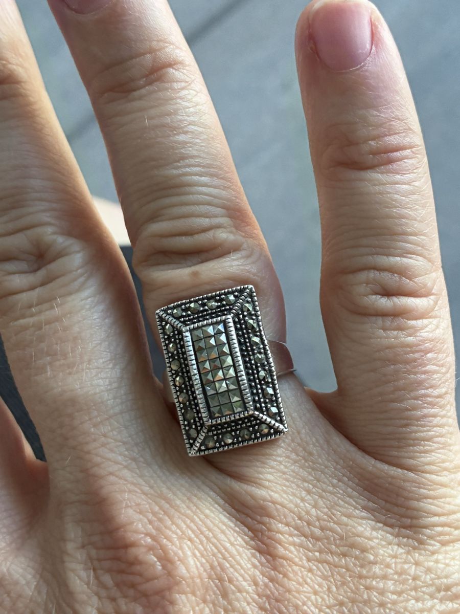 Anelli: Ring Silber mit Markasit im Art deco Stil  – Usato da Männedorf venduto da Julilah 1