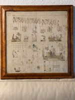 MUSTERTUCH im Biedermeier Rahmen 1839!