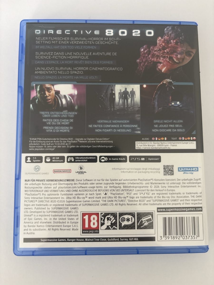 Sony Spiele: Directive 8020 (PS5, gebraucht) – Gebraucht aus Eschlikon TG von JenovaNoDanna 1