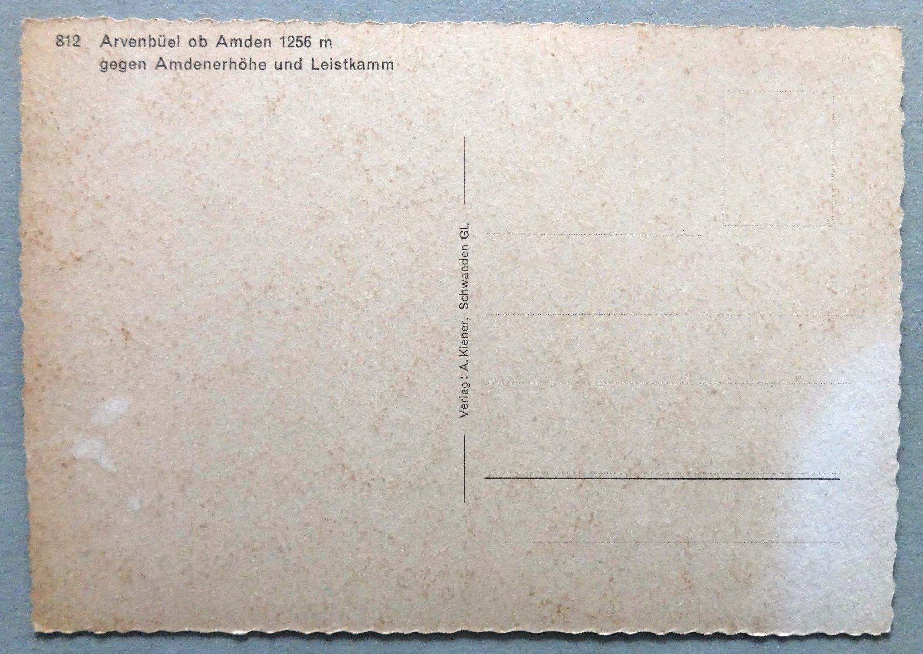 Cartoline postali: Arvenbüel ob Amden 1256 m – Usato da Fétigny venduto da Billy2miny 1