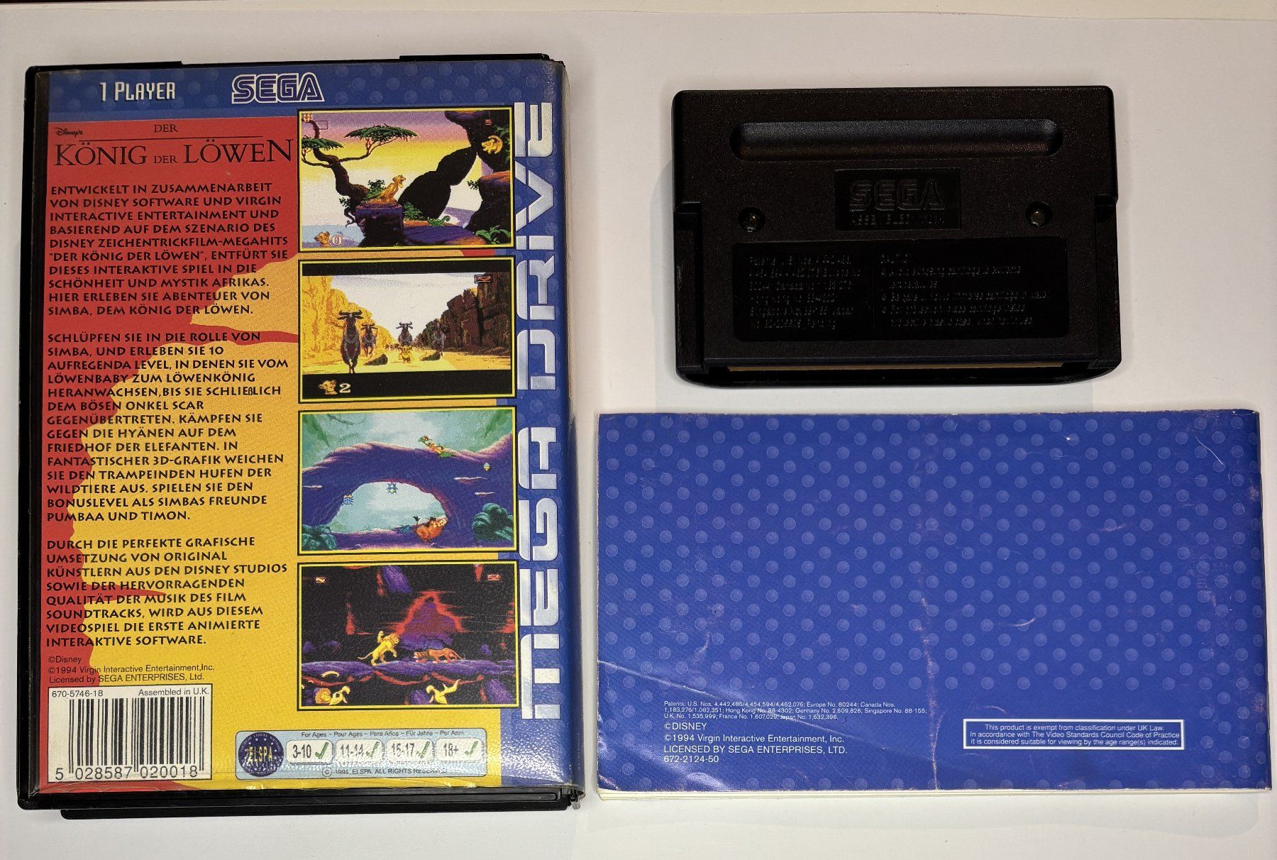 Sega Giochi: MD - König der Löwen – Usato da Allschwil venduto da Bullach 1