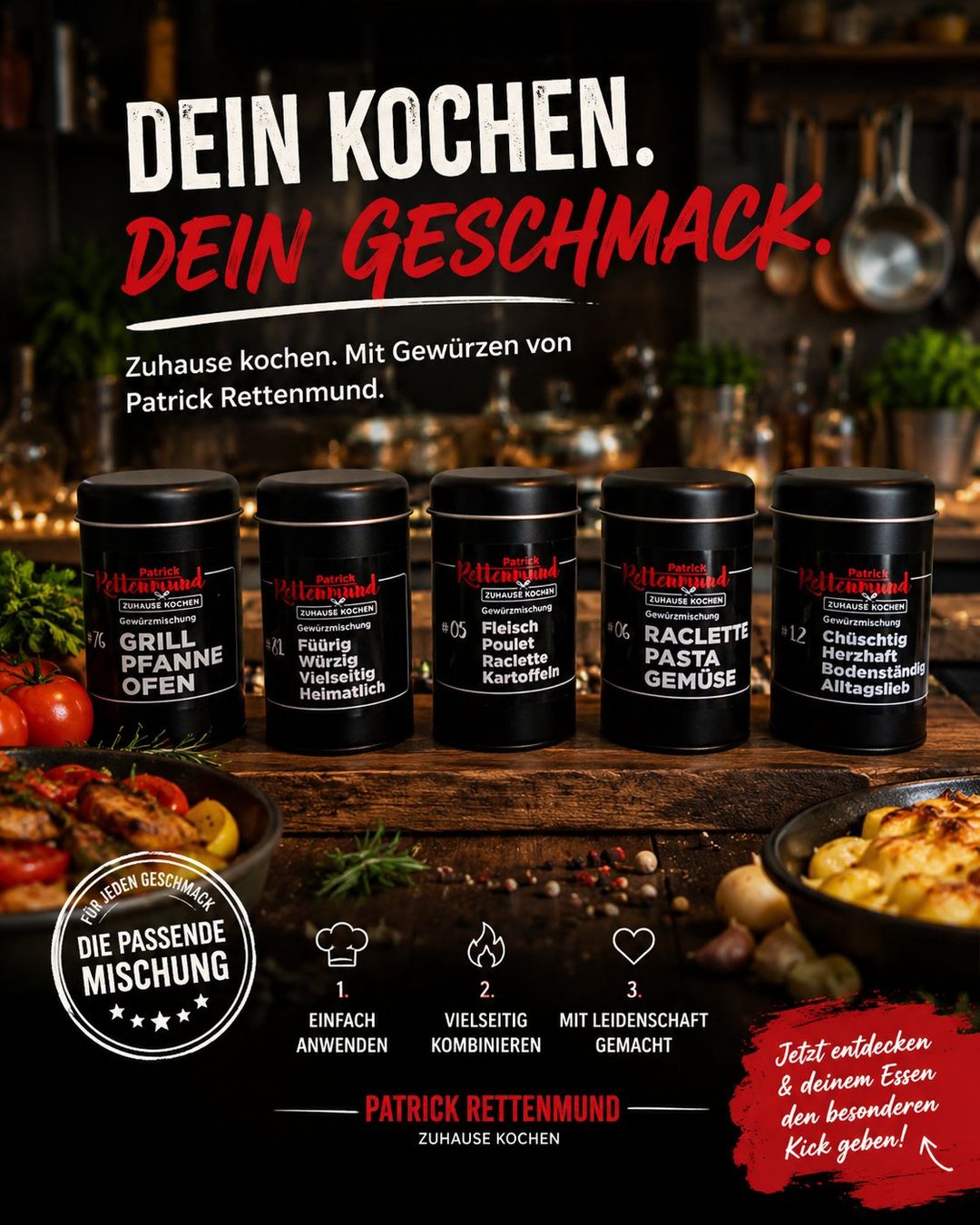 Cibi & Specialità: Gewürzmischung 5er Set - Zuhause kochen – Nuovo e nell'imballaggio originale da Rüderswil venduto da pat_rgw5 2