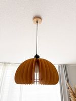 2x Pendelleuchte aus Holz – Lamellendesign Ø 35 cm
