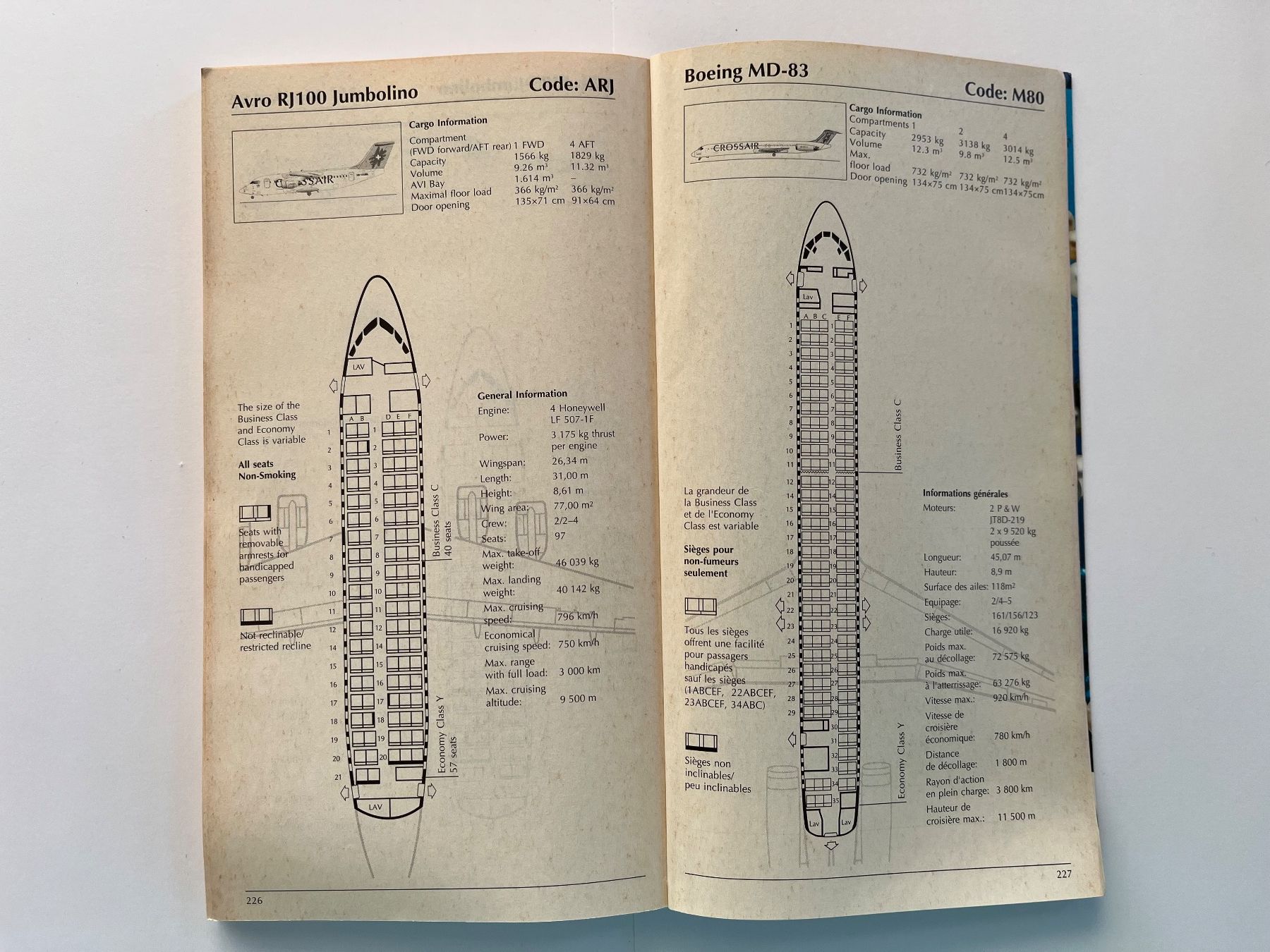 Crossair Documenti: Flugplan Timetable Crossair Winter 2000 / 2001 – Usato da Winterthur venduto da rotkur 4