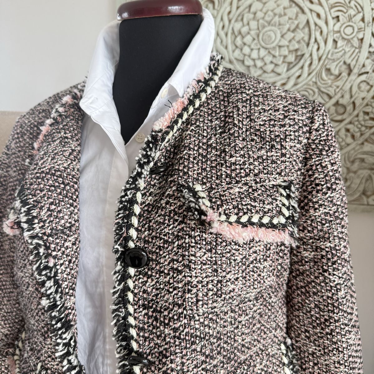 Mango Giacche: Mango Boucle Blazer rosa-schwarz XL – Nuovo (secondo la descrizione) da Wettswil venduto da toskana2002golf 3