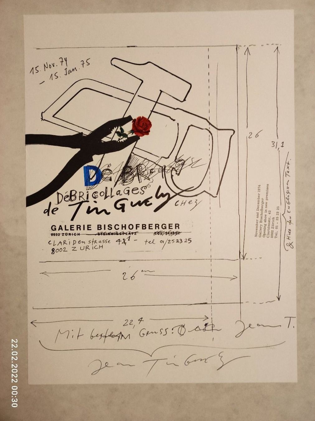 Poster & Bilder: JEAN TINGUELY - BISCHOFBERGER 1975 – Gebraucht aus Goldach von Gaip 1