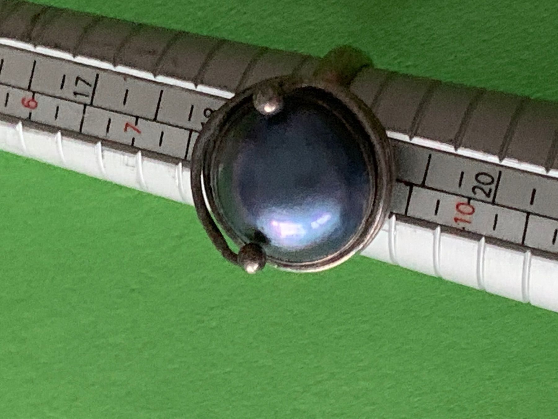 Anelli: Silberring blaue perle/Perlmutt  (rg58) – Usato da Dittingen venduto da Bijoubelle 1