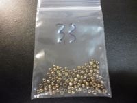 100 perles tungstène vieil or  3,30 mm