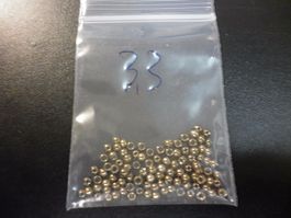 100 perles tungstène vieil or  3,30 mm