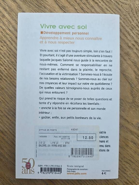 Libri: Vivre avec soi - Jacques Salomé – Usato da Begnins venduto da psy-harmonie 1