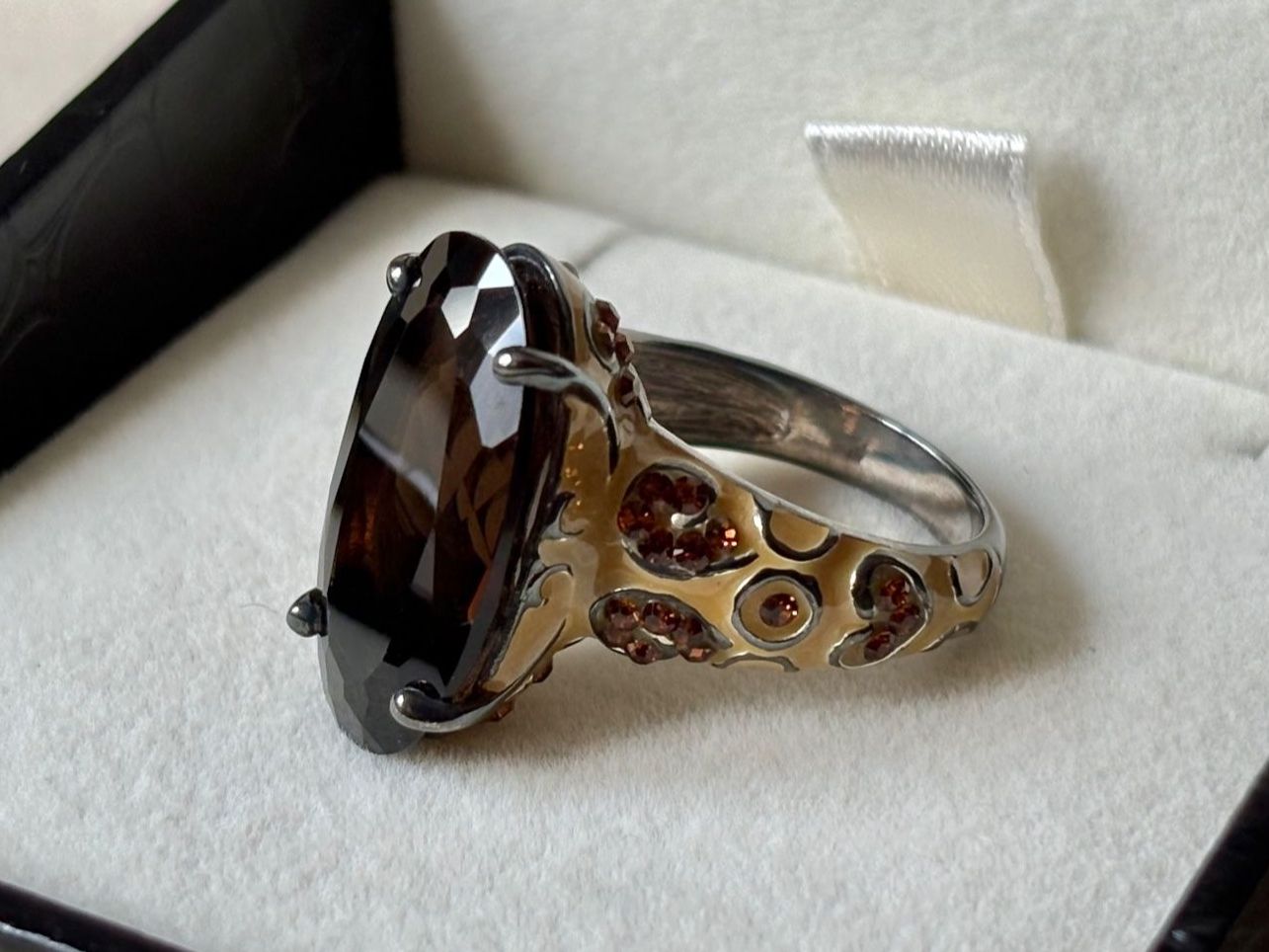 Anelli: Rauchquarz Ring, Silber 925, Gr. 57, NEU – Nuovo (secondo la descrizione) da Brugg AG venduto da lau_9rvy 2