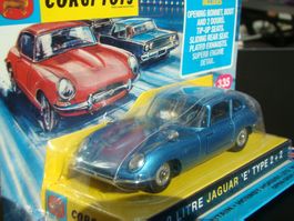 cooler Corgi Club Models 335 Jaguar E Type in blau ovp rar