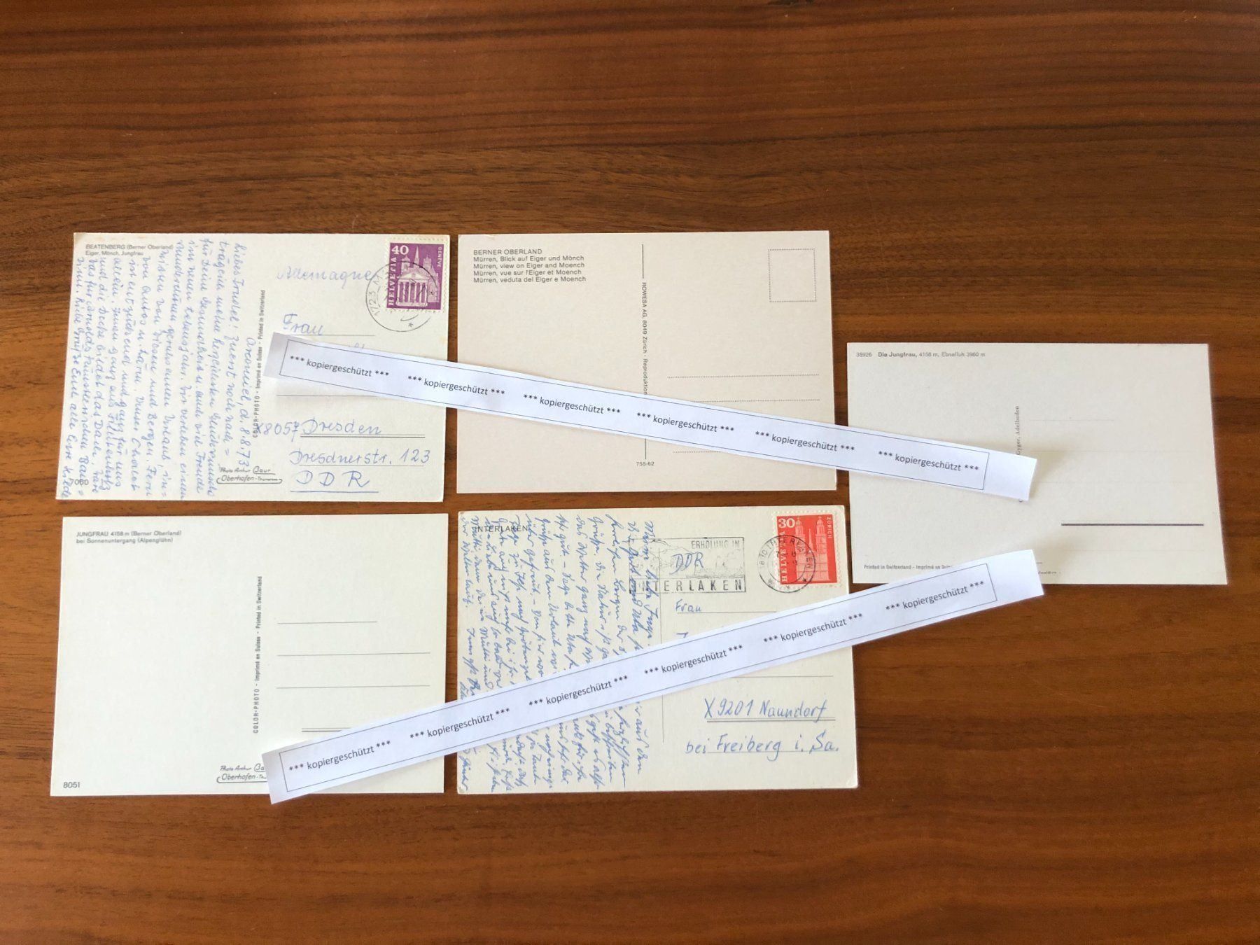 Cartoline postali: 5 AK, Beatenberg Jungfrau Interlaken Eiger – Nuovo (secondo la descrizione) da Hefenhofen venduto da Bierinder 1