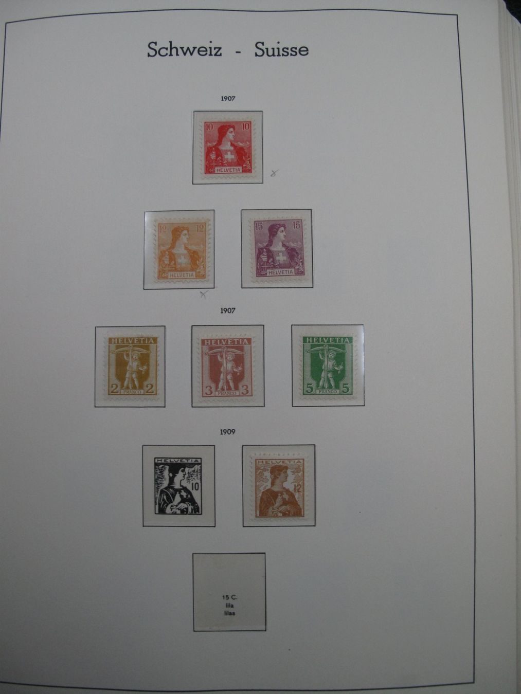Album: Album Schweiz 1907 - 1989 Postfrisch – Usato da Wil SG venduto da fva01 1