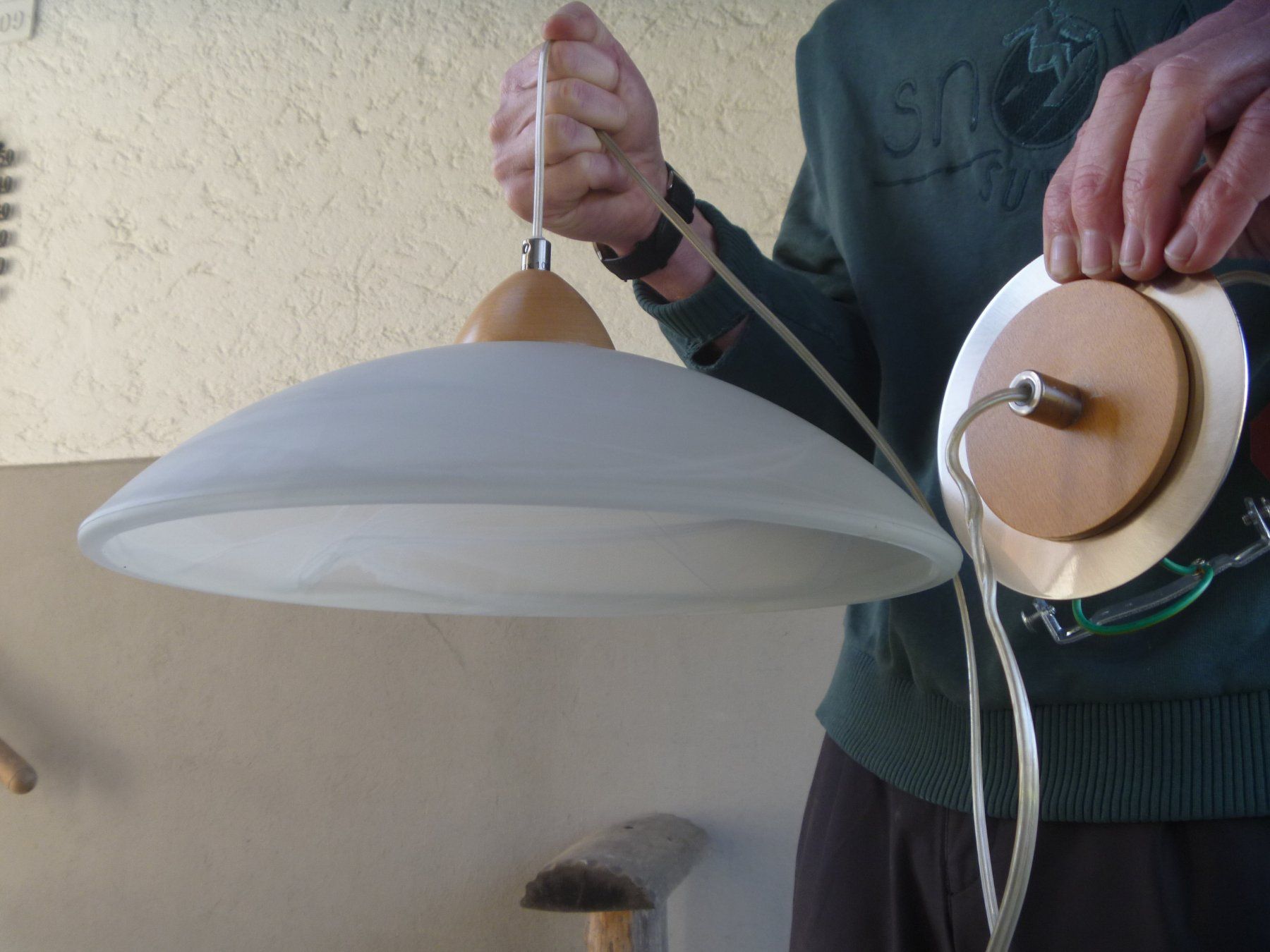 Lampadari & plafoniere: Deckenlampe rund Alabasterglas – Usato da Rüti ZH venduto da baumchen 2