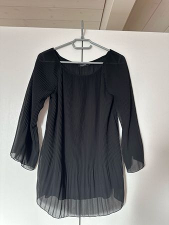 Damen Bluse TODAY schwarz Grösse S Plissée Chicorée