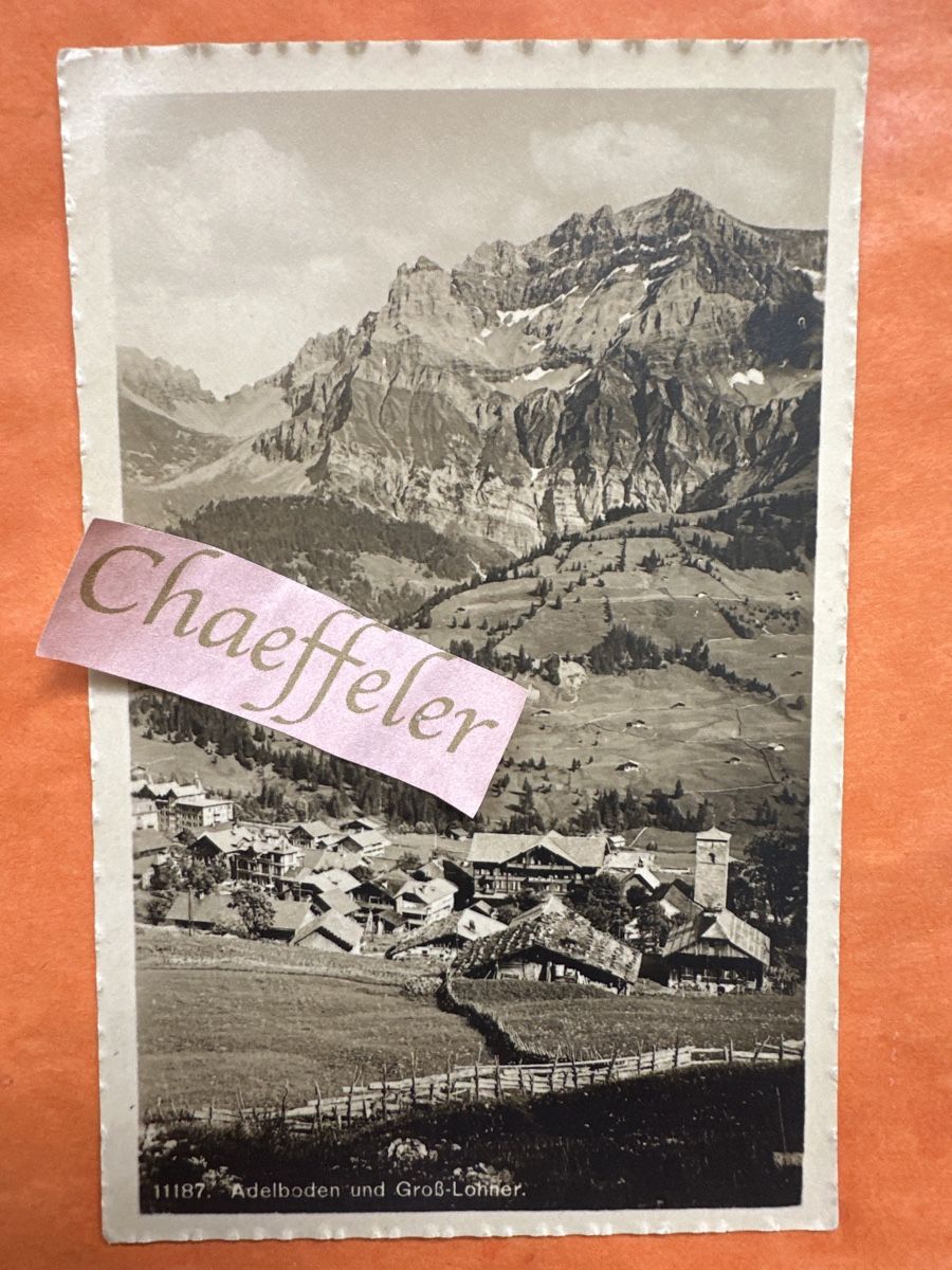 Cartoline postali: 11187 Adelboden und Gross-Lohner – Usato da Zürich venduto da Chaeffeler