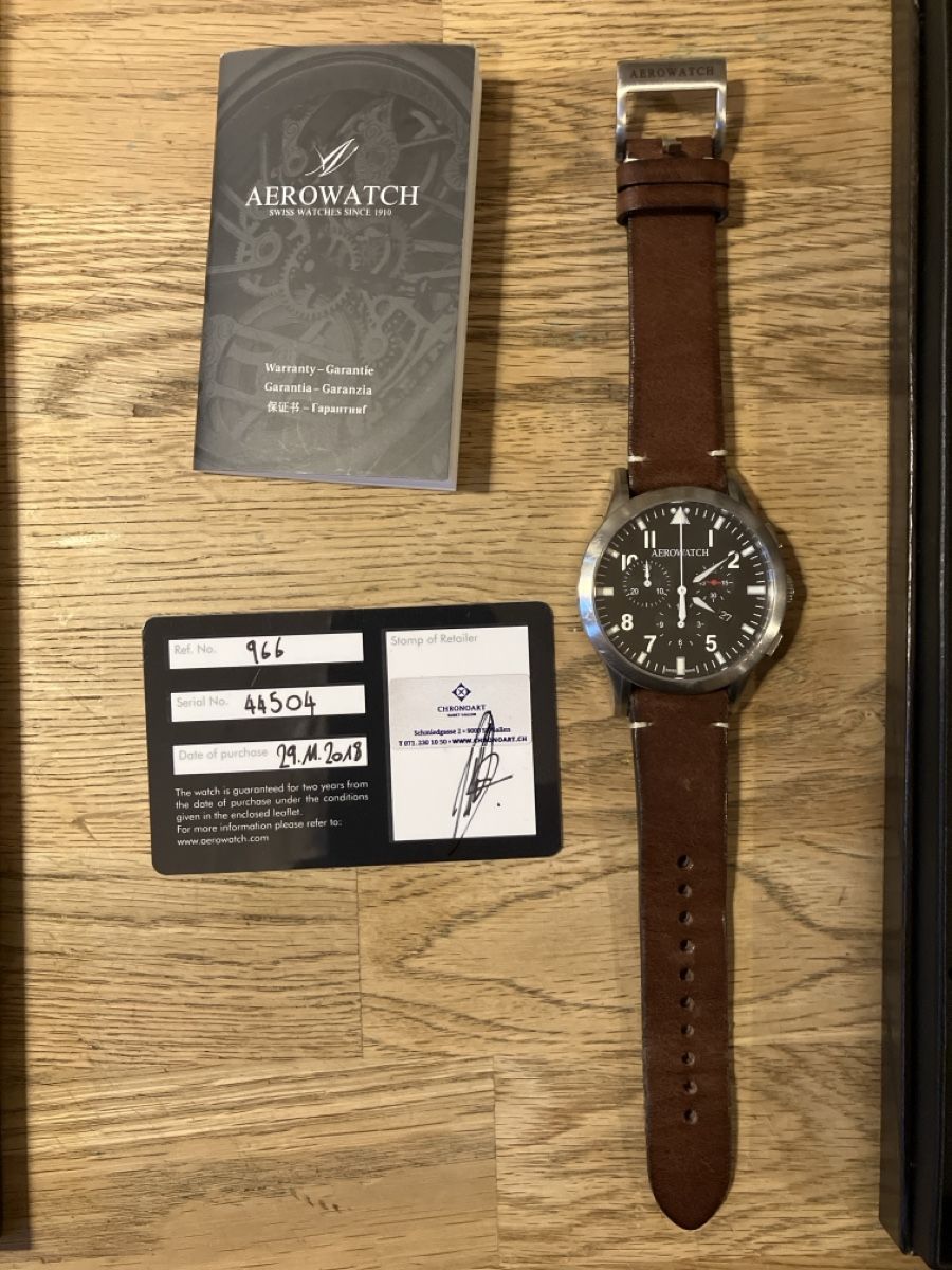 Aerowatch Orologi: Aerowatch Chronograph Les Grandes Classiques Aviator – Usato da Aesch BL venduto da Vondenbienen 4