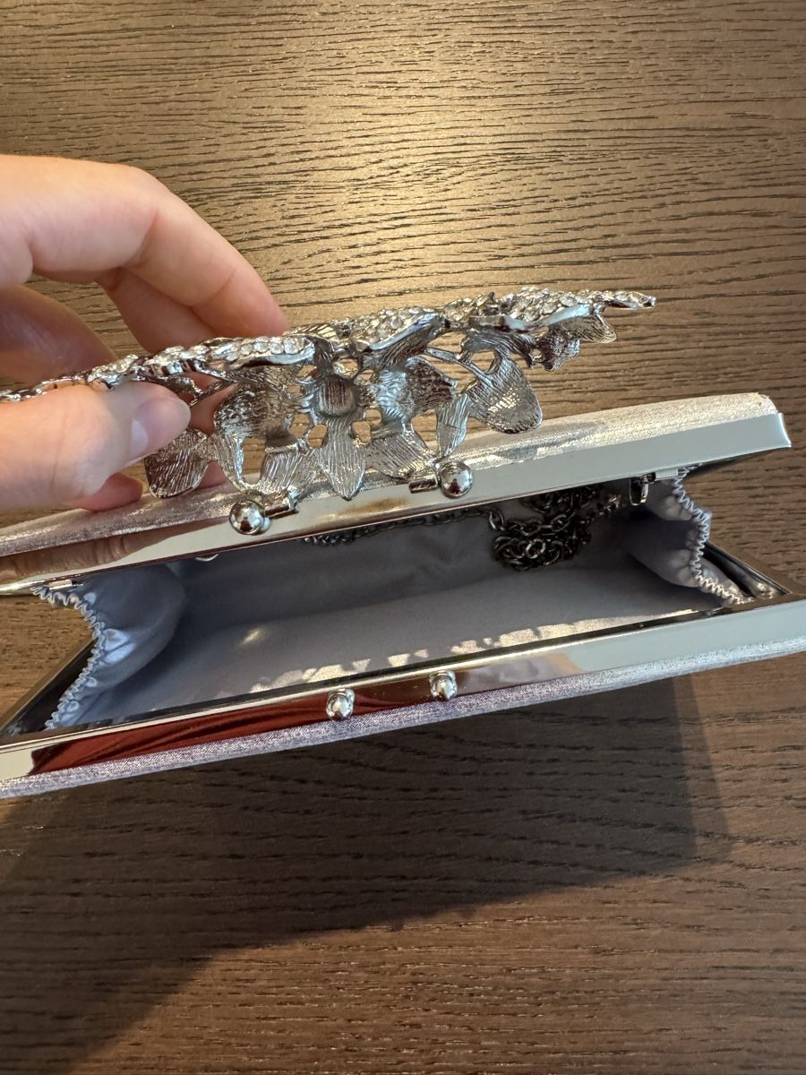 Taschen für Damen: Wunderschöne Clutch Silber mit Glitzer – Neu (gemäss Beschreibung) aus Rümlang von G_Rohrer 1