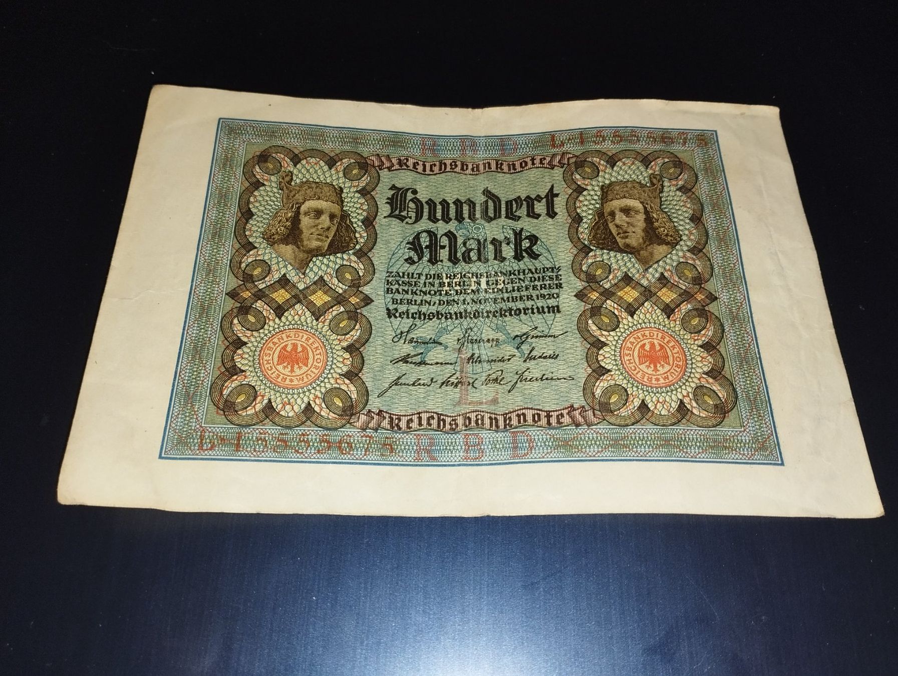 Banconote: Billet de 100 Mark, Allemagne 1920 – Usato da Collombey venduto da Anoushka83