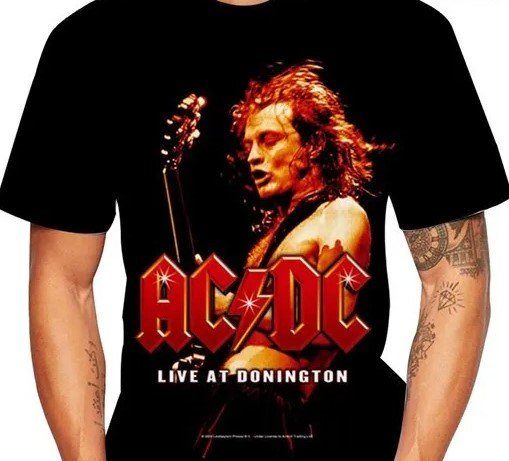 🤘🎸 AC/DC T-Shirt mit 3D-Sublimationsdruck 🎸🤘 (Neu und originalverpackt ...