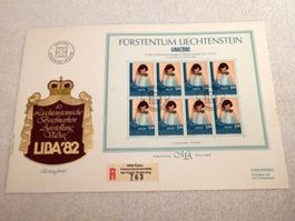 Lichtenstein, Briefmarkenausstellung Vaduz 1982, Liba82