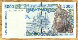 5000 Francs Senegal 1995!!!