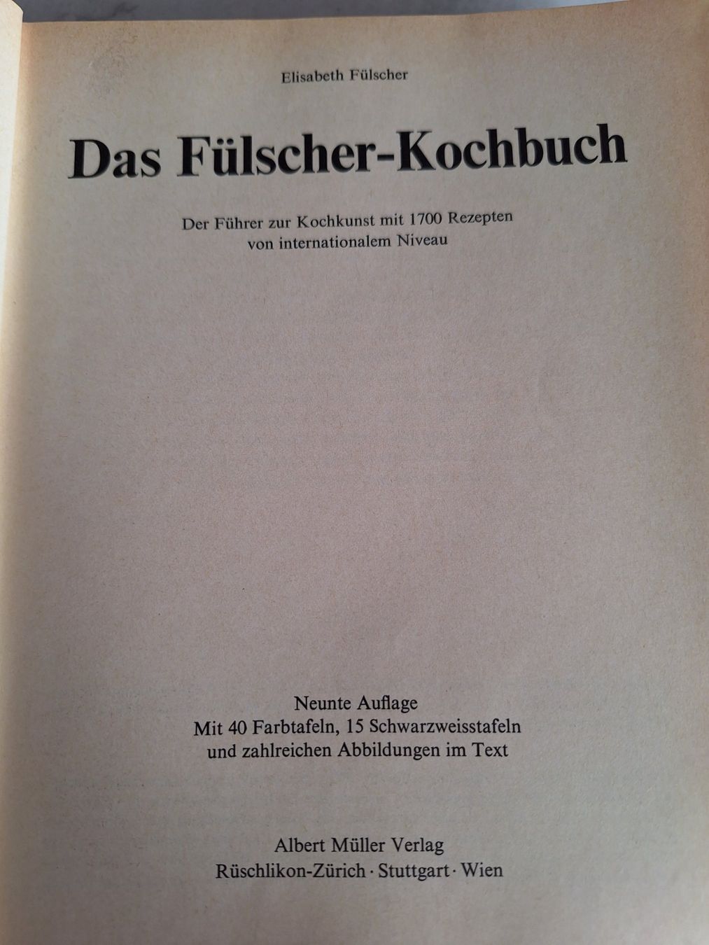 Libri: ELISABETH FÜLSCHER KOCHBUCH  1972 – Usato da Huttwil venduto da Kunterbuntli 2