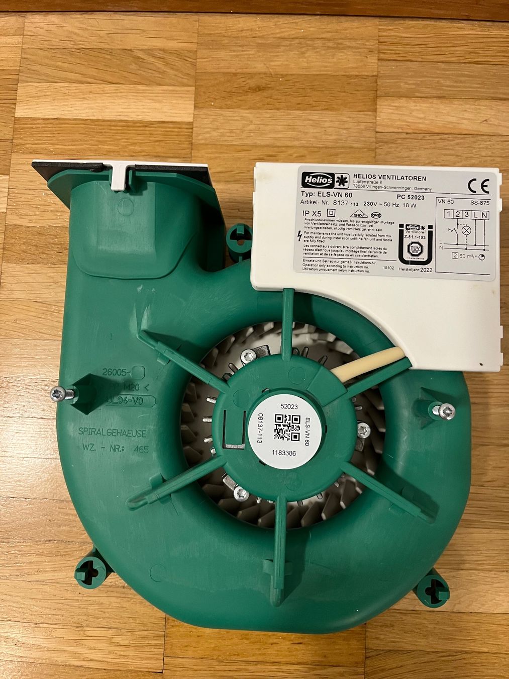Helios Ventilatori: Helios Ventilator ELS-VN60 – Usato da bern venduto da sanducci 1