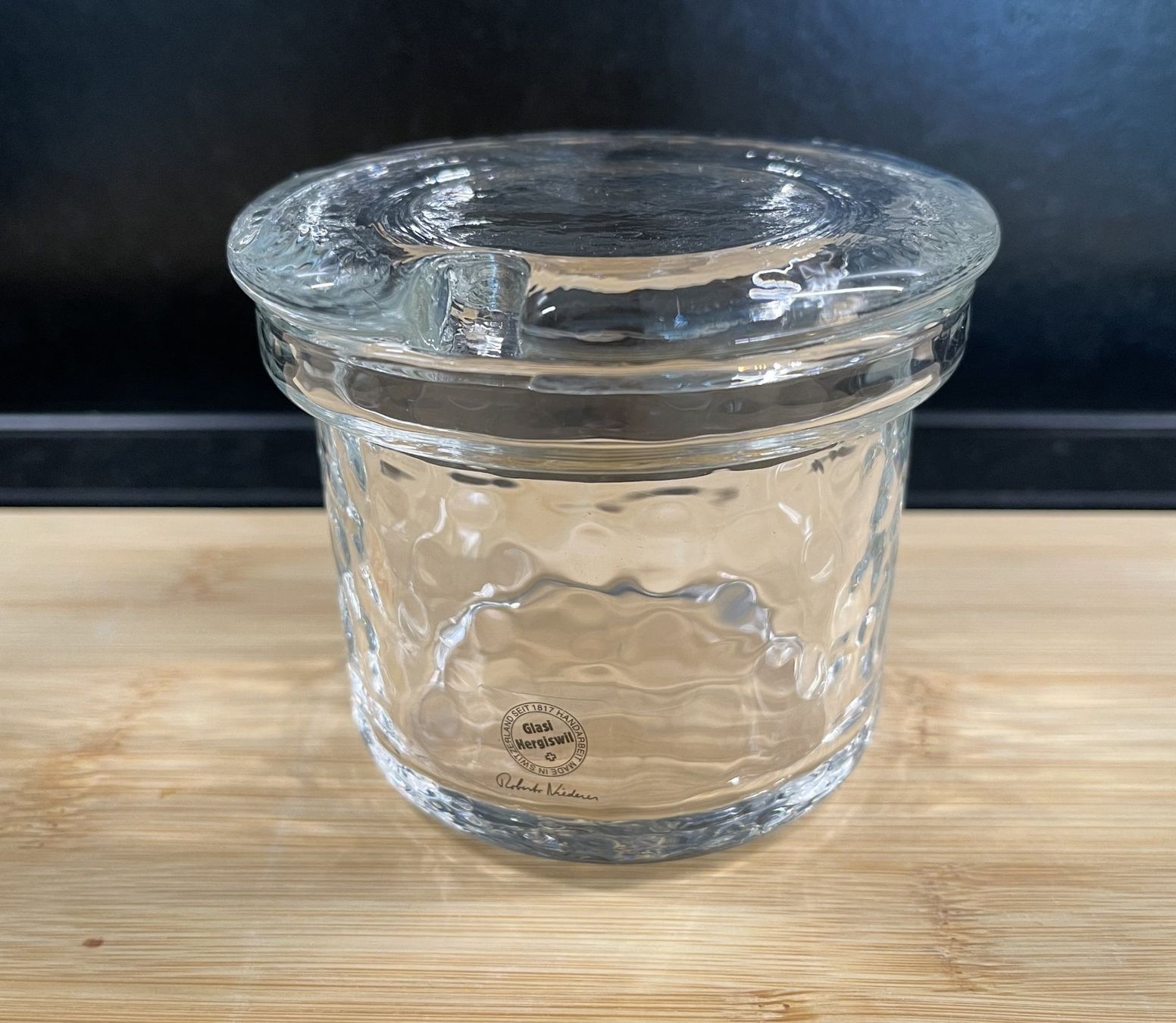 Glasi Hergiswil Gläser: Konfiglas mit Deckel, Glasi Hergiswil, NEU – Neu (gemäss Beschreibung) aus Chur von Zido 1